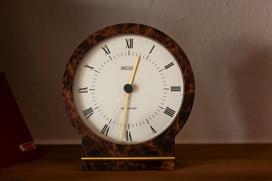 clock, time, time of, analog clock, wood clock, pay, hour, minute HD wallpaper