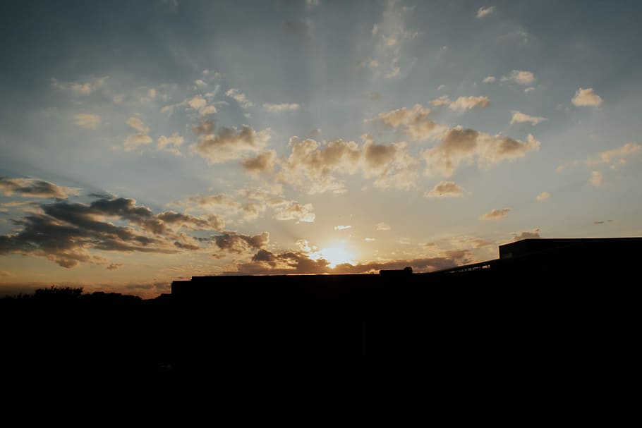 sunset, sky, clouds, nature, cloud - sky, silhouette, beauty in nature HD wallpaper