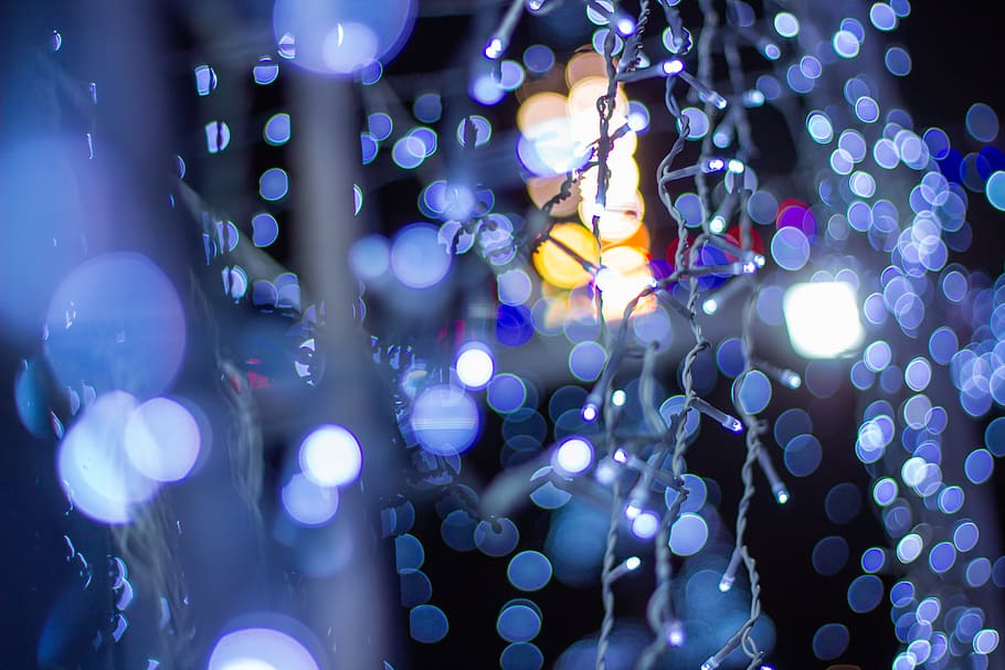 lighting, crystal, droplet, glitter, purple, bubble, night club HD wallpaper