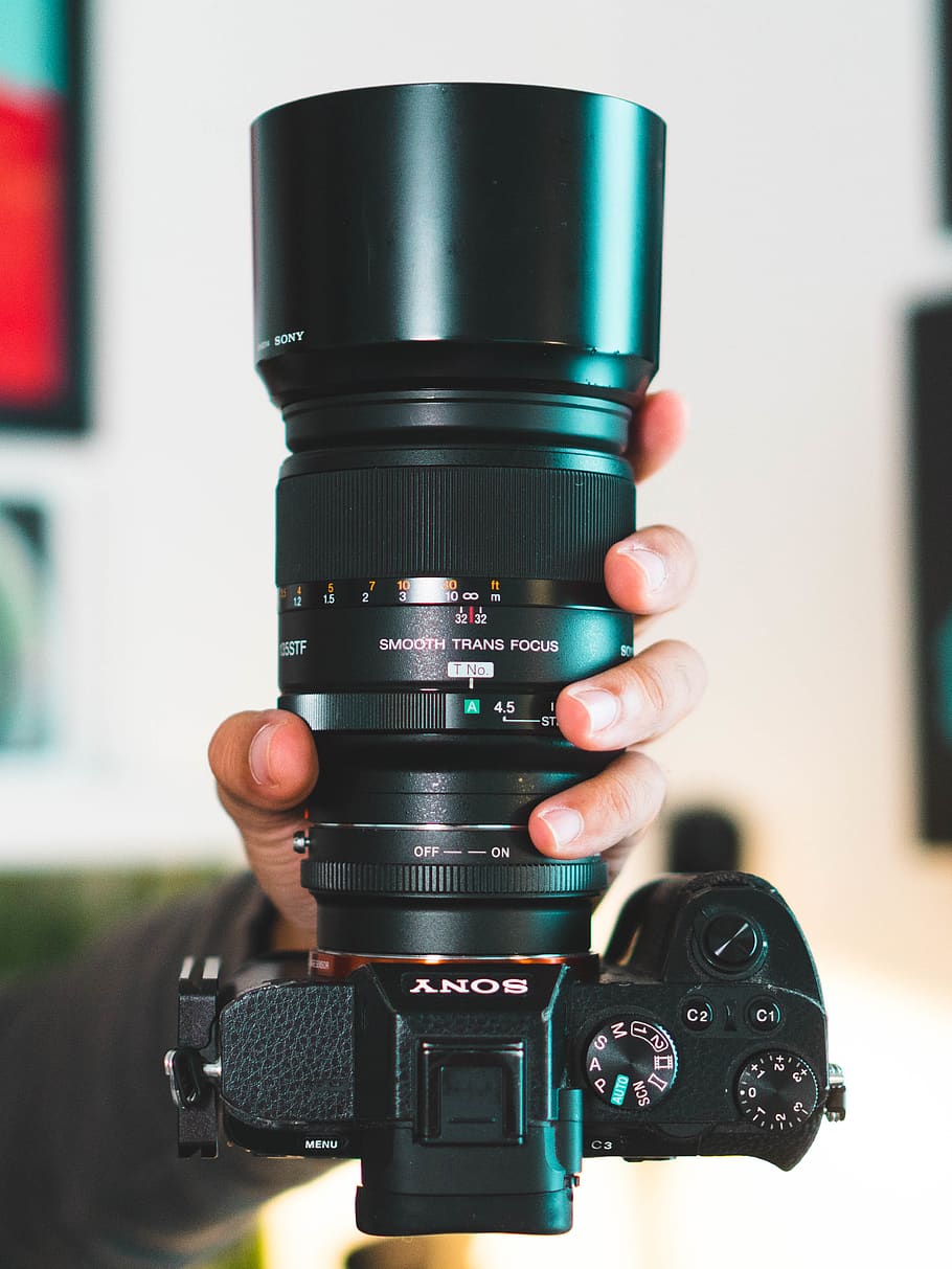 black Sony DSLR camera, technology, photography themes, focus on foreground HD wallpaper