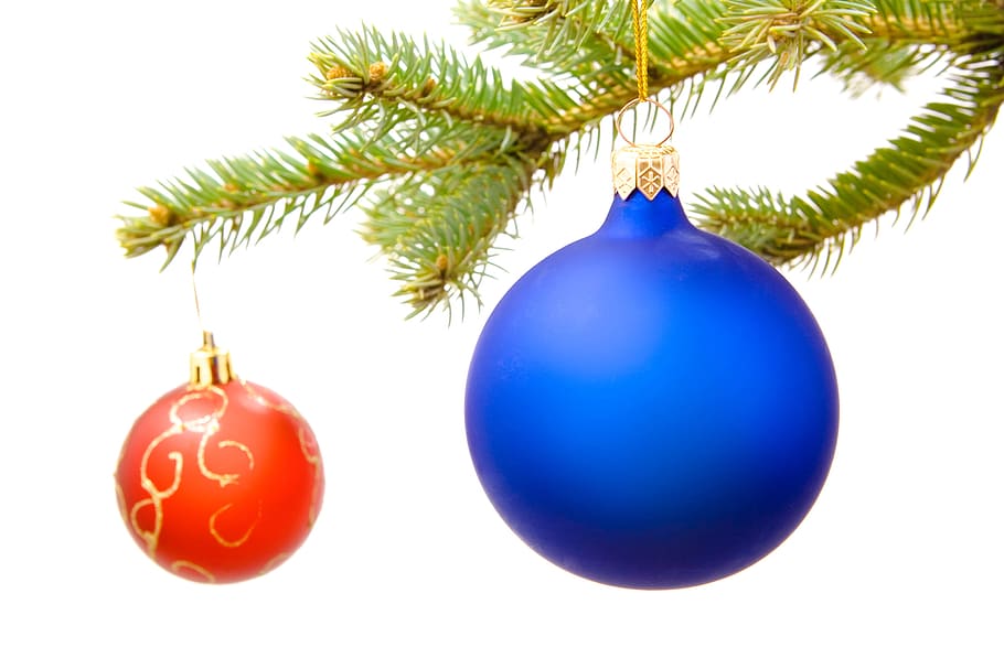 ball, xmas, tree, branch, fir, pine, sphere, new, christmas HD wallpaper