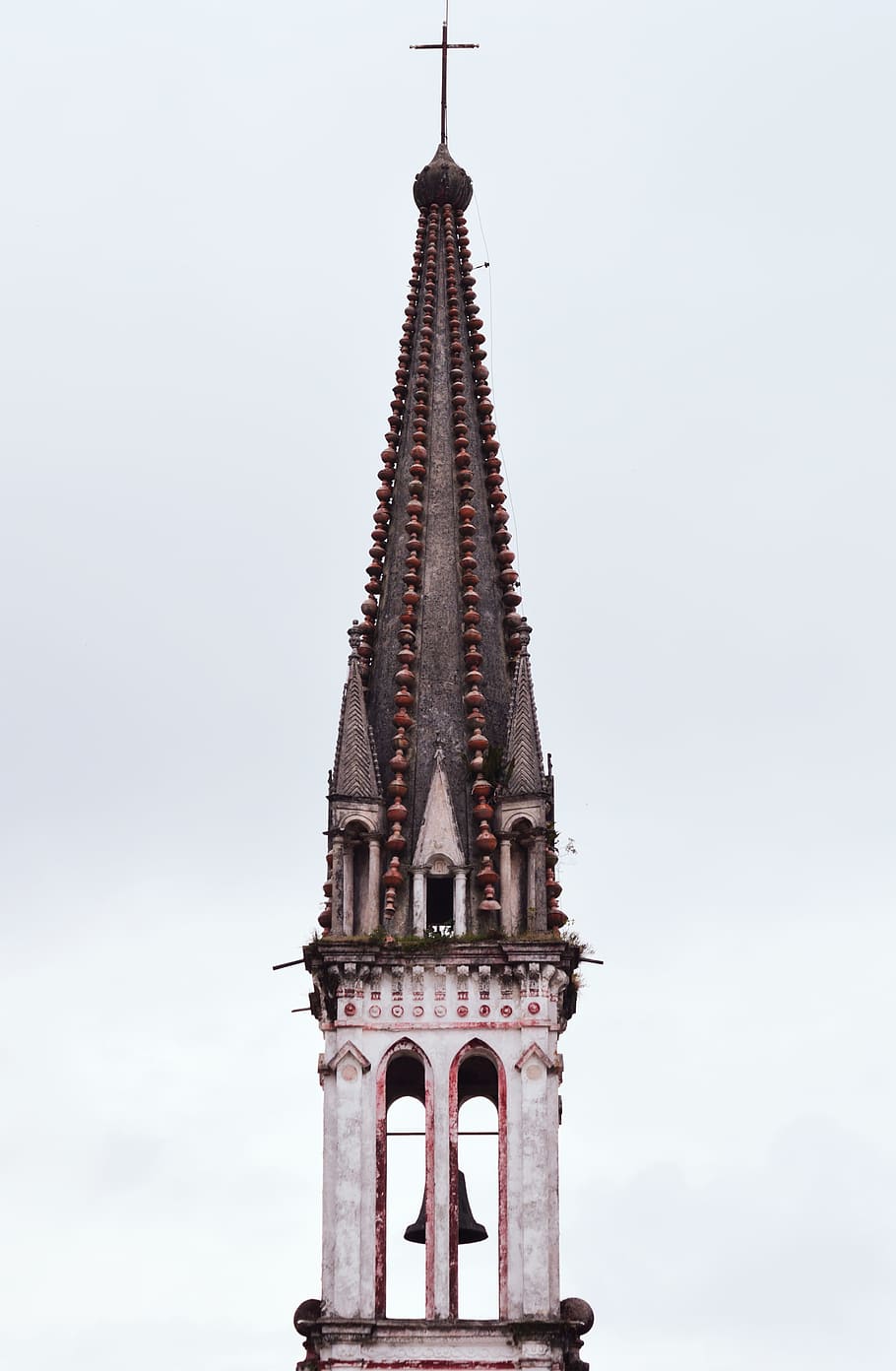 Brown and White Painted Church Bell Tower, ancient, architecture HD wallpaper