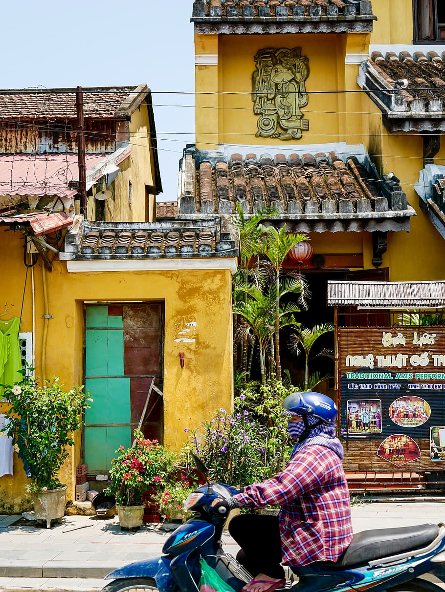 vietnam, hội an, architecture, yellow, brick, buildings, old