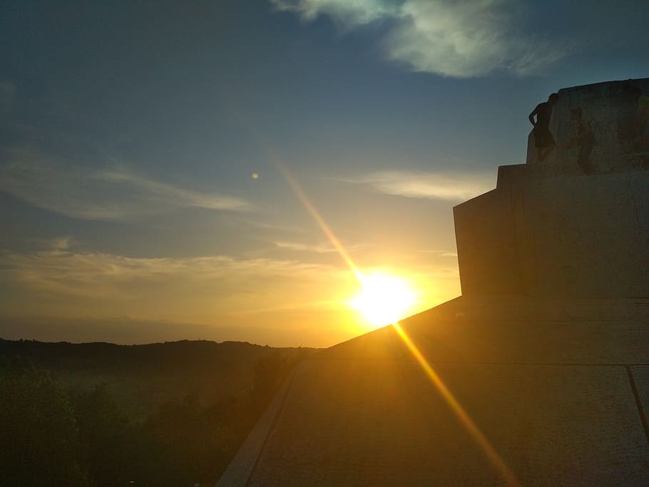 sun, light, sky, sunset, cloud - sky, lens flare, sunlight HD wallpaper