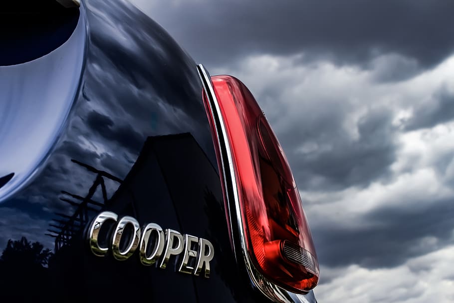 mini, cooper, minicooper, vehicle, car, rainy, clouds, shoot HD wallpaper