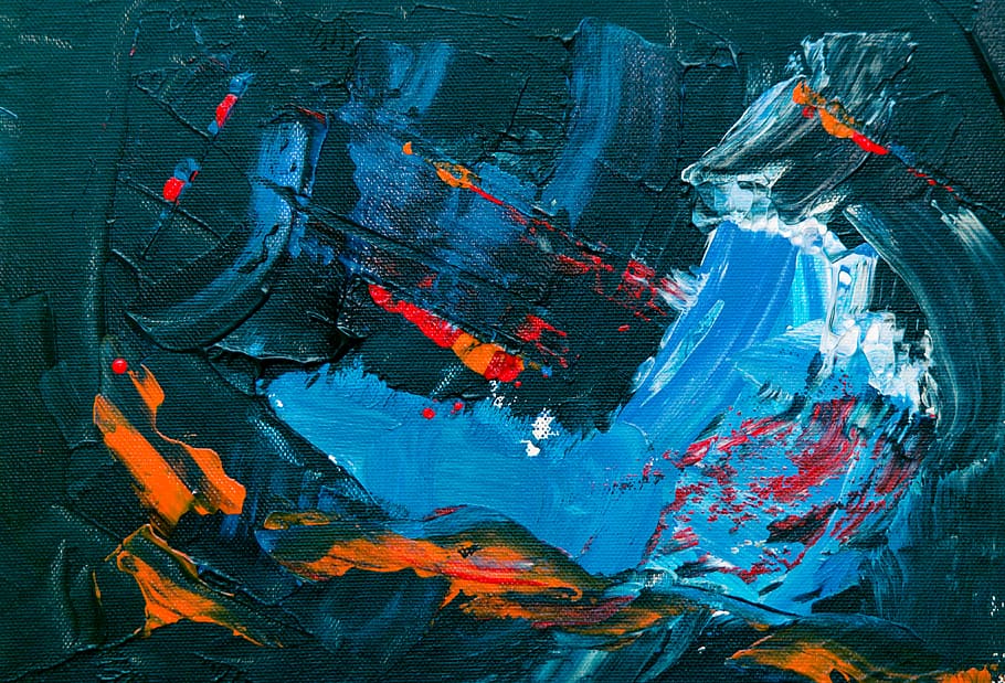 Abstract Painting, abstract expressionism, acrylic, acrylic paint, HD wallpaper