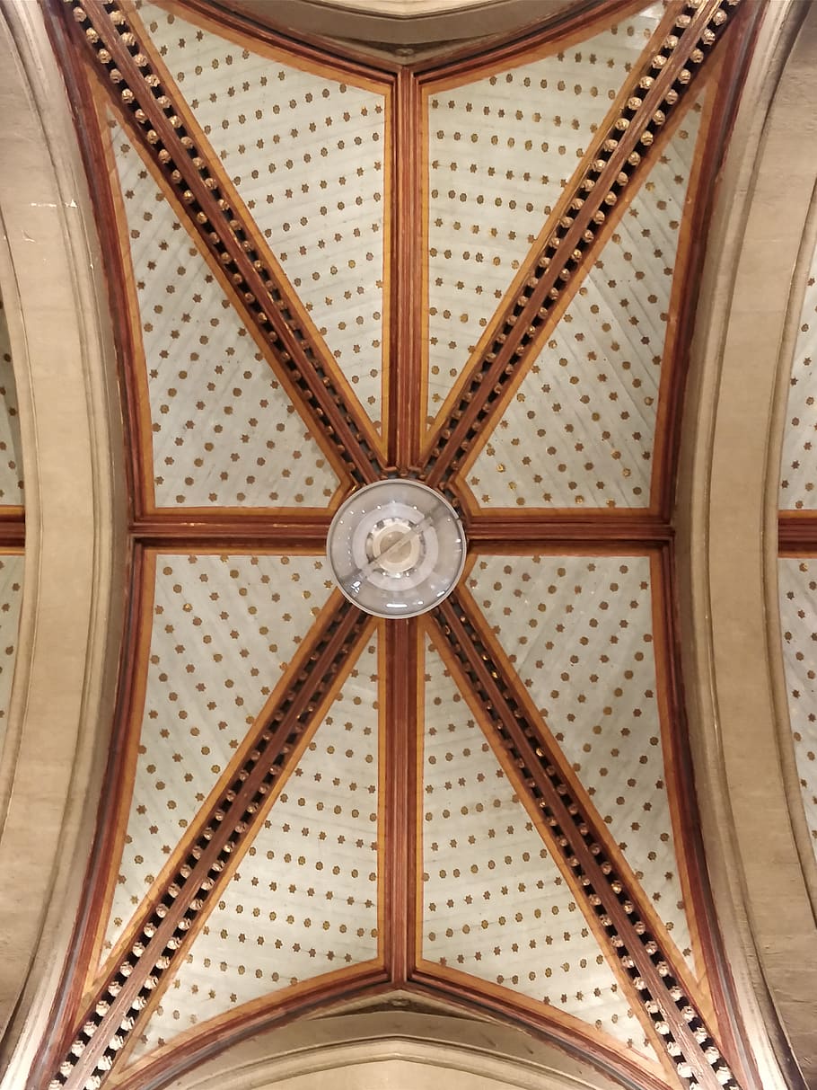 india, mumbai, chhatrapati shivaji terminus, ceiling, pattern, HD wallpaper