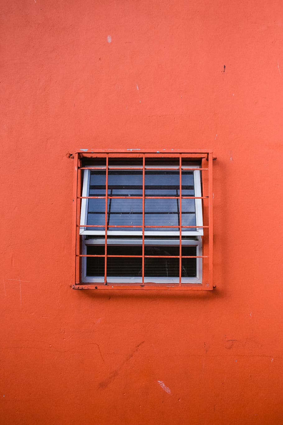 orange painted building, window, architecture, built structure HD wallpaper