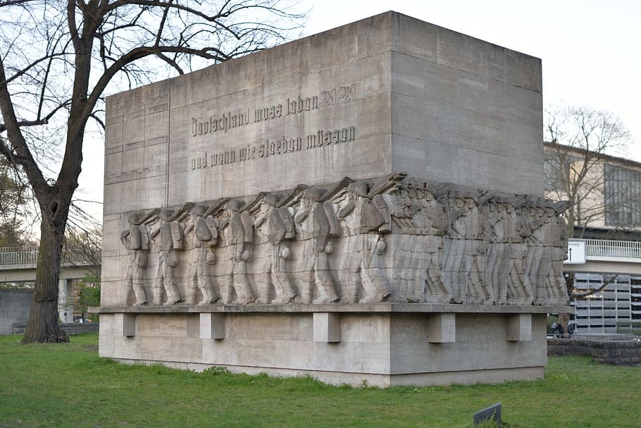 monument, war, soldiers, germany, memorial, statue, commemorate HD wallpaper