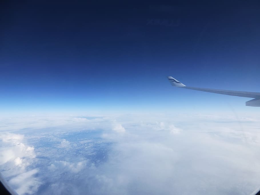 fly, flight, blue, sky, aeroplane, white, cloud, sun, airplane HD wallpaper
