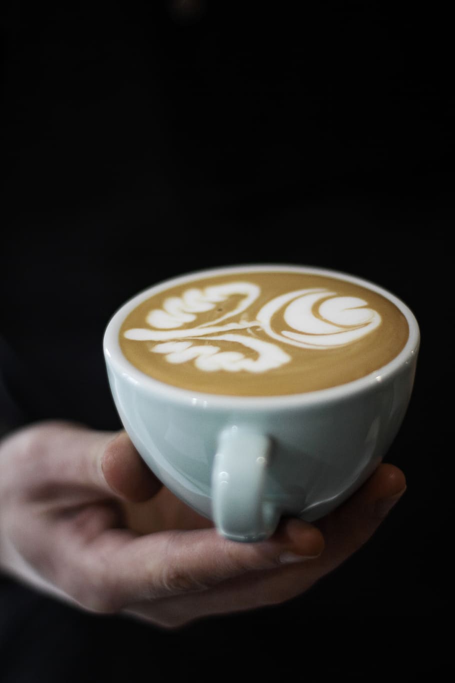Photo of Hand Holding a Filled Cup Latte, beverage, caffeine HD wallpaper