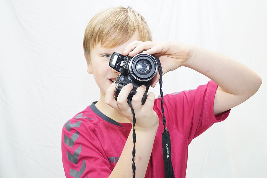 photo, child, camera, action, white, photographer, fun, joy HD wallpaper