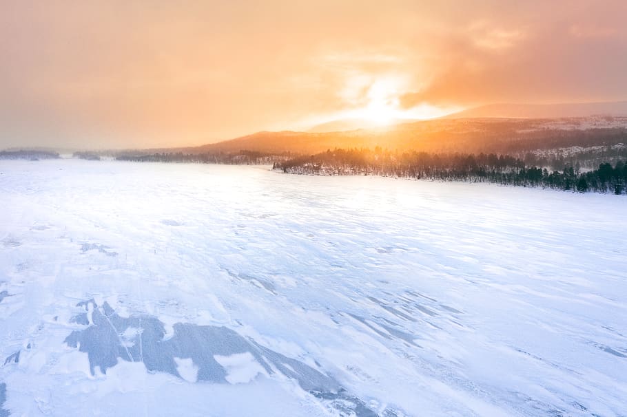 snow covered field during daytime, nature, outdoors, mountain HD wallpaper