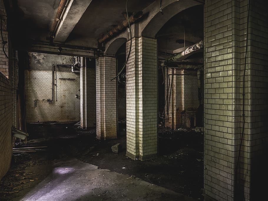 White Concrete Pillar, abandoned, arches, architecture, building HD wallpaper