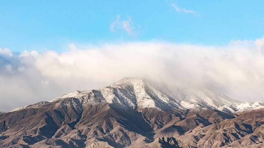 mountain, highland, cloudy, sky, ridge, landscape, nature, valley HD wallpaper