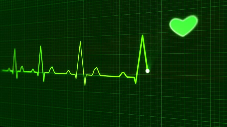 beat, heart, heartbeat, graph, graphical, medical, green color, HD wallpaper