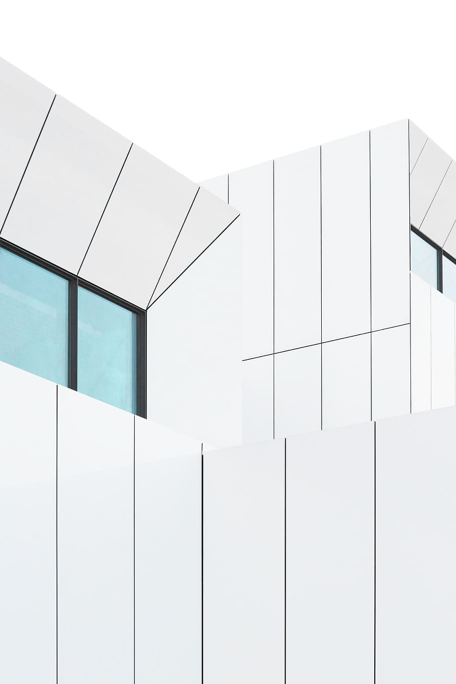white concrete building, built structure, architecture, geometric shape HD wallpaper
