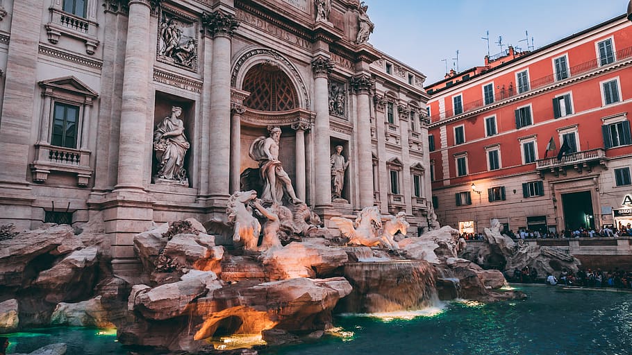 View of a Venice Sculpture, ancient, architecture, art, building HD wallpaper