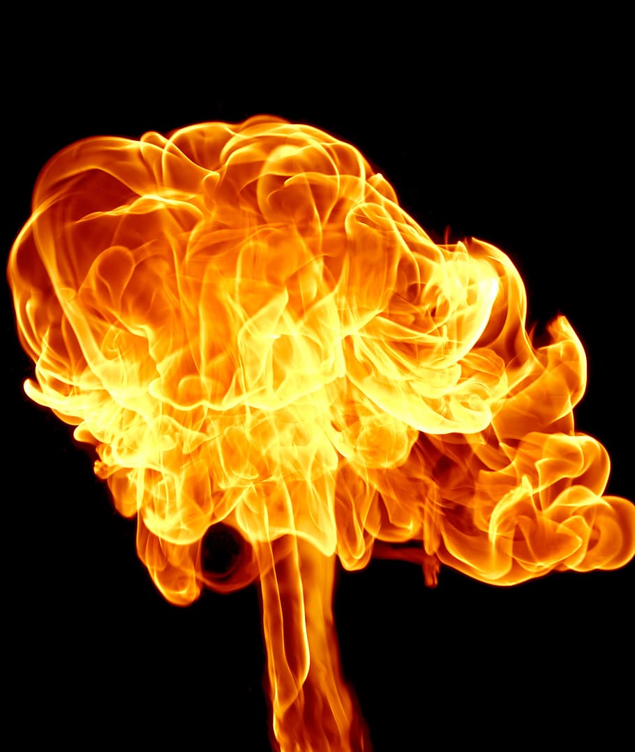 fire, flame, hell, cooking, black, burn, heat, detail, closeup HD wallpaper