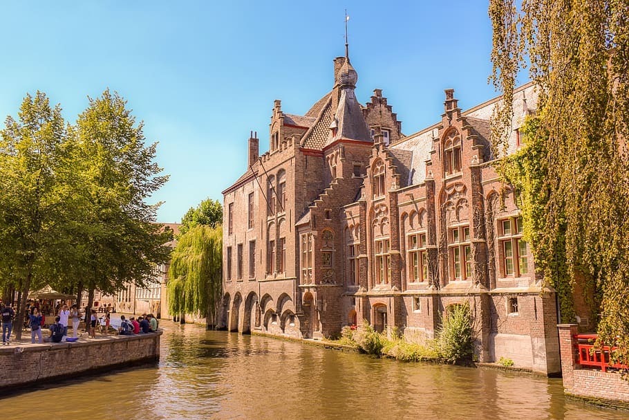 HD wallpaper: belgium, brugge, canal, river, architecture, buildings ...