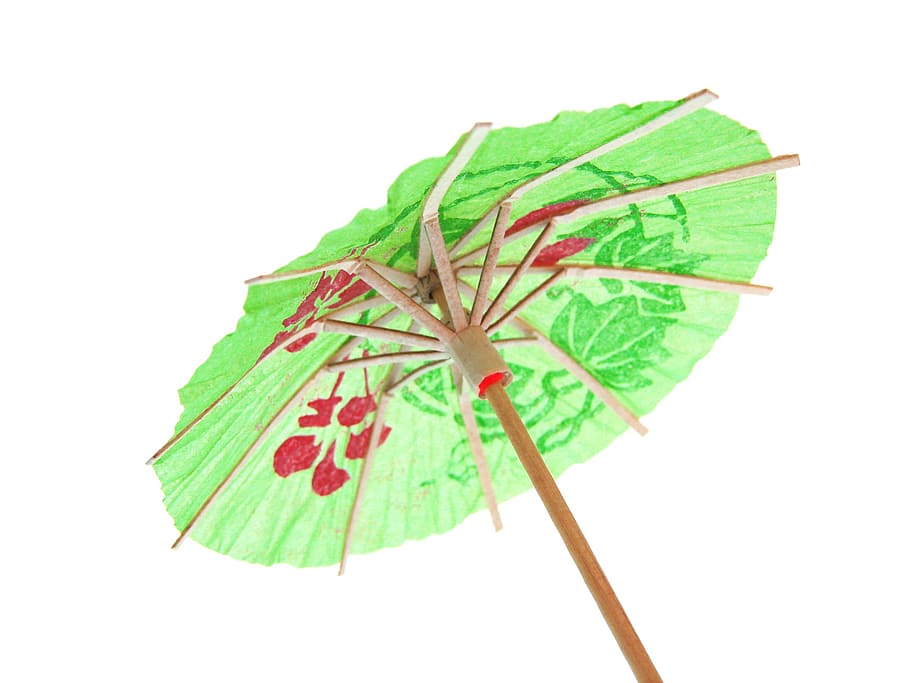 coctail, umbrella, isolated, stick, tropical, white, beverage HD wallpaper