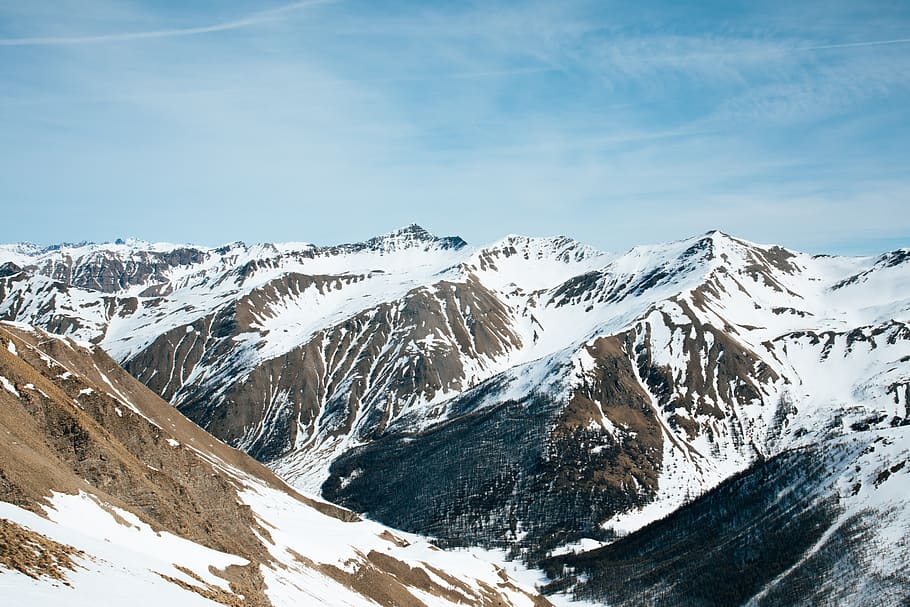 mountain, highland, cloud, sky, summit, ridge, landscape, nature HD wallpaper