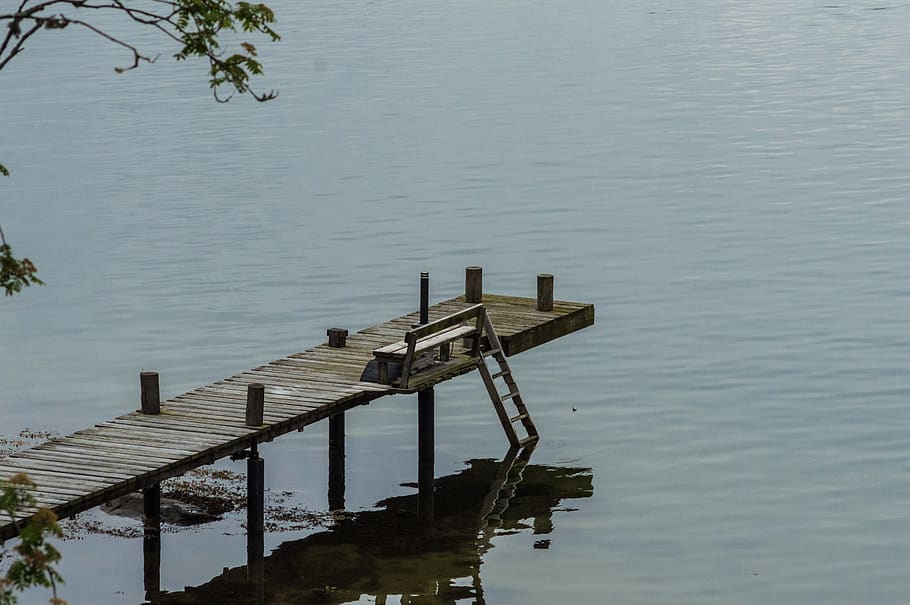 sweden, water, wood - material, nature, no people, lake, day HD wallpaper