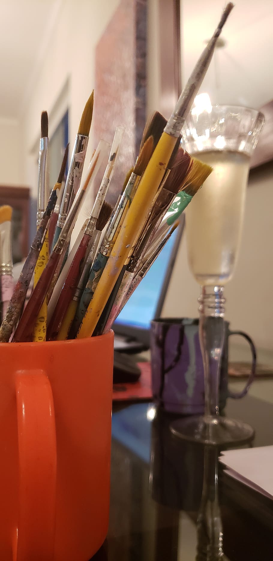 work, brushes, artist, celebration, indoors, close-up, no people HD wallpaper