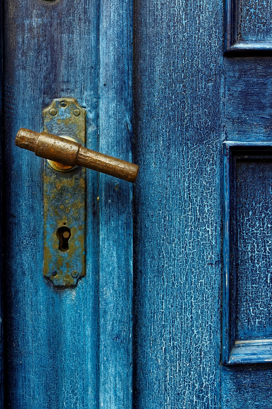 antique, door, old, wood, architecture, rusty, door handle