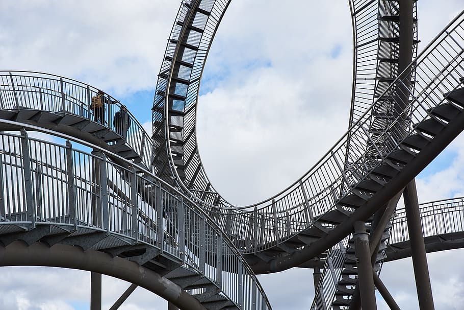 germany, duisburg, tiger and turtle, art, magic mountain, sculpture, HD wallpaper