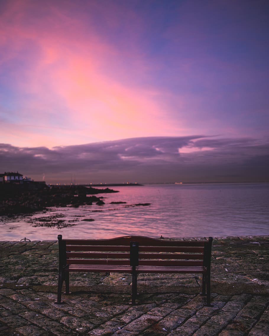 ireland, bullock harbour, chill, sky, evening, clouds, dublin, HD wallpaper
