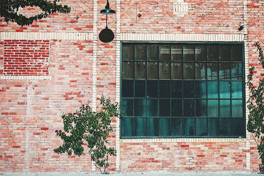 Brown and Red Concrete Brick Building, bricks, industry, wall HD wallpaper