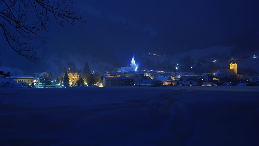 illuminated, night, building exterior, architecture, city, built structure HD wallpaper