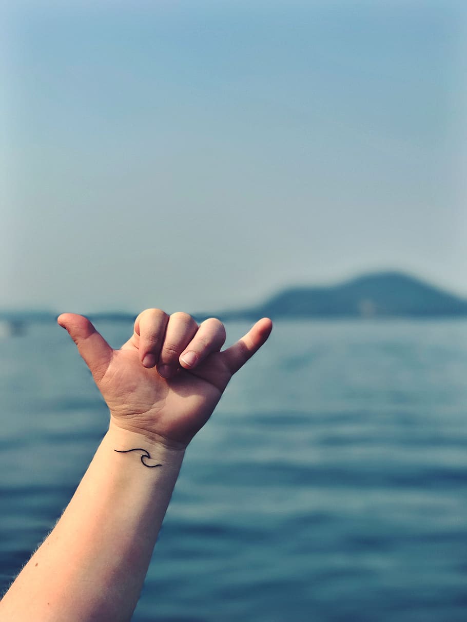 united states, lake pend oreille, summer, pnw, tattoos, human hand, HD wallpaper
