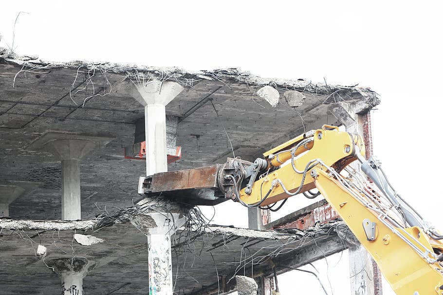 construction, building, demolition, leveling, razing, no people HD wallpaper