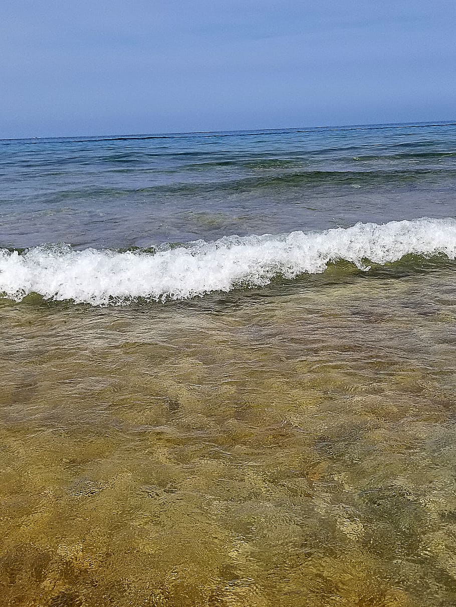 wave, waves, lake, water, clear, lake superior, michigan, calm HD wallpaper