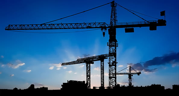 industry, crane, construction, building, industrial, cranes HD wallpaper