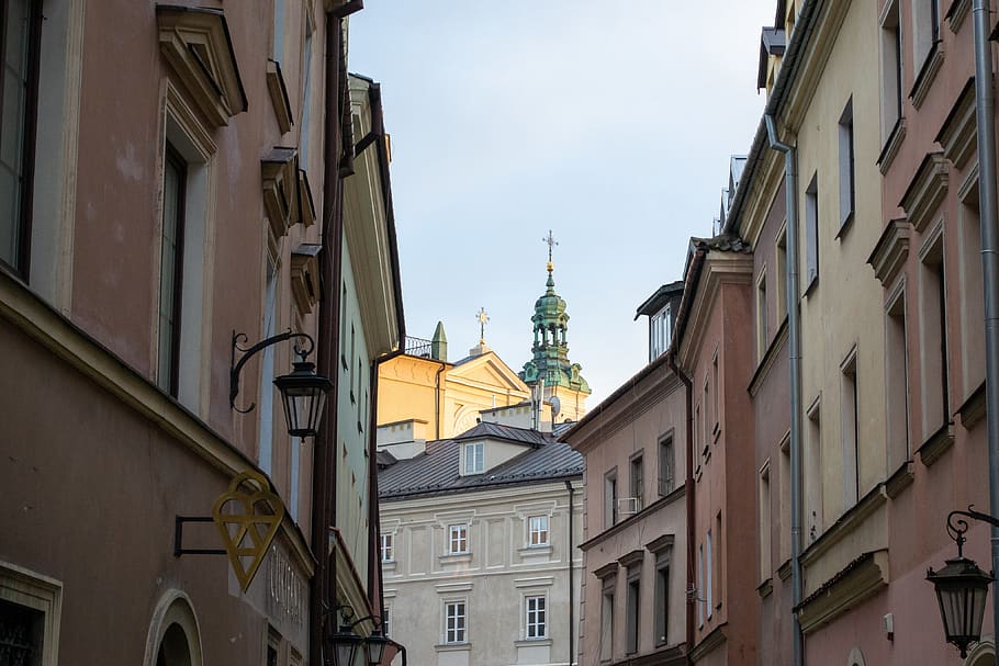 lublin, old town, tower, clock, history, architecture, house HD wallpaper