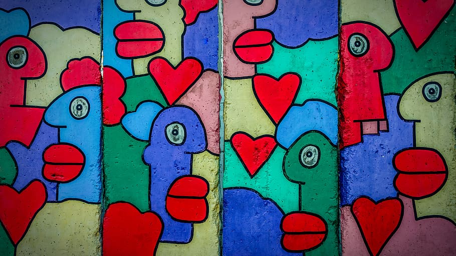 berlin wall, art, graffiti, monument, painting, structures HD wallpaper