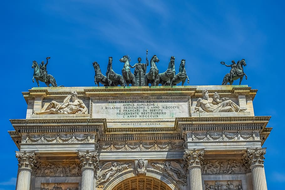 arco della pace, milan, milano, italy, architecture, old, design HD wallpaper