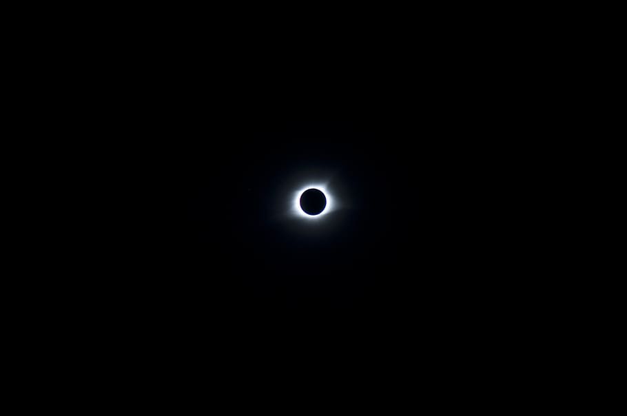 solar eclipse, moon, night, copy space, sky, dark, astronomy HD wallpaper