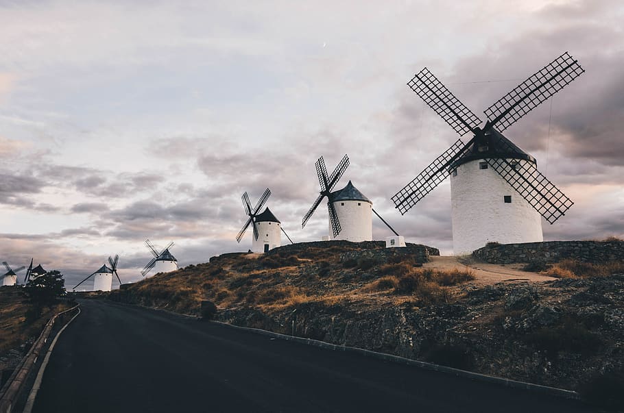 wind mills, environmental conservation, wind turbine, renewable energy HD wallpaper