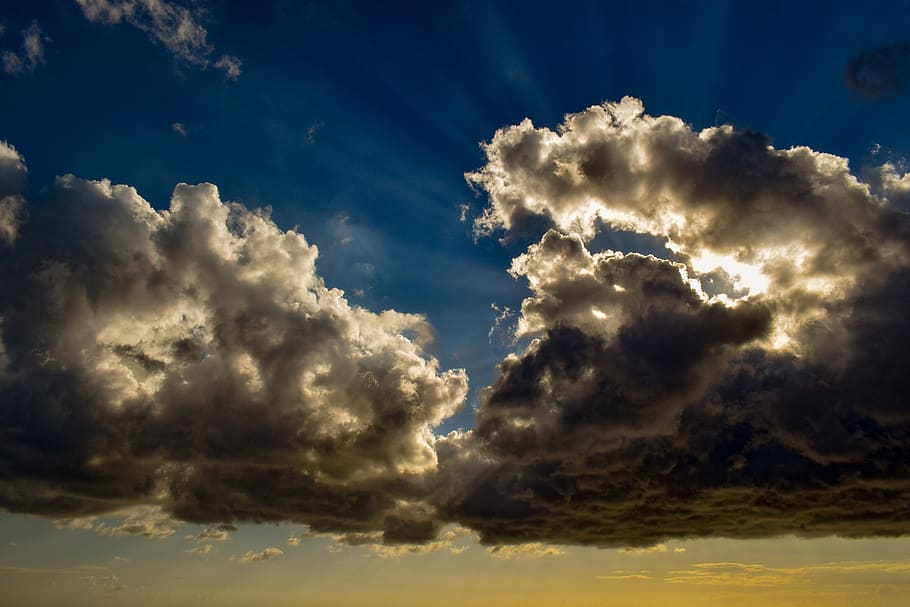 clouds, cumulus, nature, cloudscape, weather, sky, environment HD wallpaper