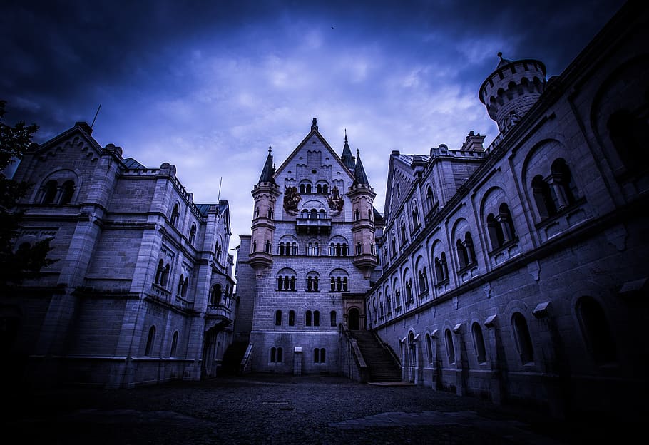 architecture, building, sky, dusk, city, tower, gothic, dark HD wallpaper