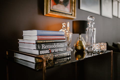 Decanter, candles, and a painting on the wall, interior, home HD wallpaper