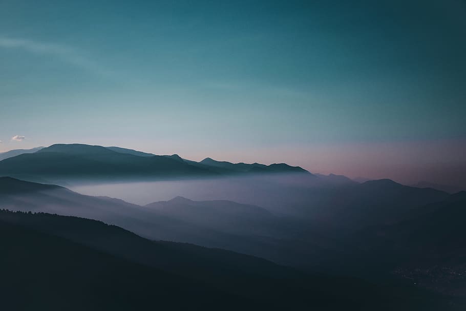 landscape photography of mountain, sky, high, sunset, cloud, scenics - nature HD wallpaper