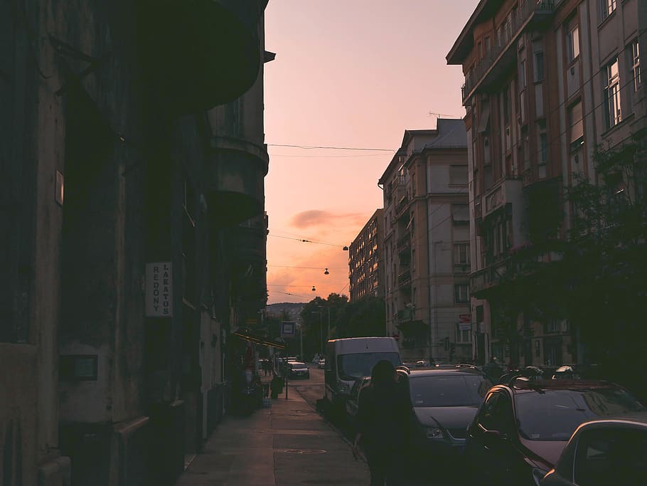budapest, hungary, sunset, streets, evening, architecture, building exterior HD wallpaper