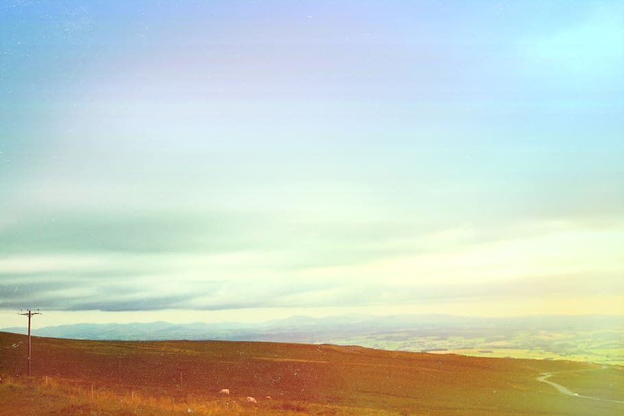 blue, clouds, sky, landscape, countryside, summer, cloud - sky HD wallpaper