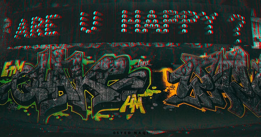 graffiti, art, wall, 3d, life, question, multi colored, creativity HD wallpaper