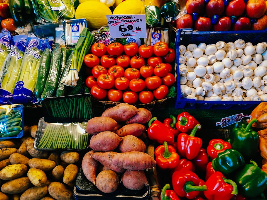 assorted spices, food and drink, freshness, market, choice, vegetable HD wallpaper